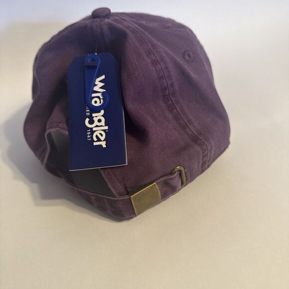 Wrangler Hat Long Live Cowboys Patch Purple adjustable Back New With Tags - Picture 3 of 6